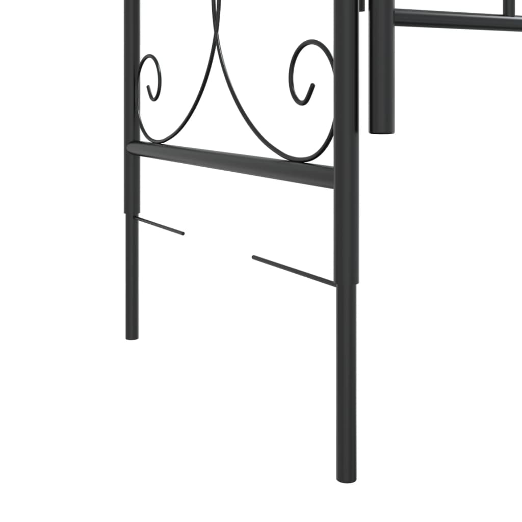 Dārza arka ar vārtiņiem, melna, 108x45x235cm, tērauds