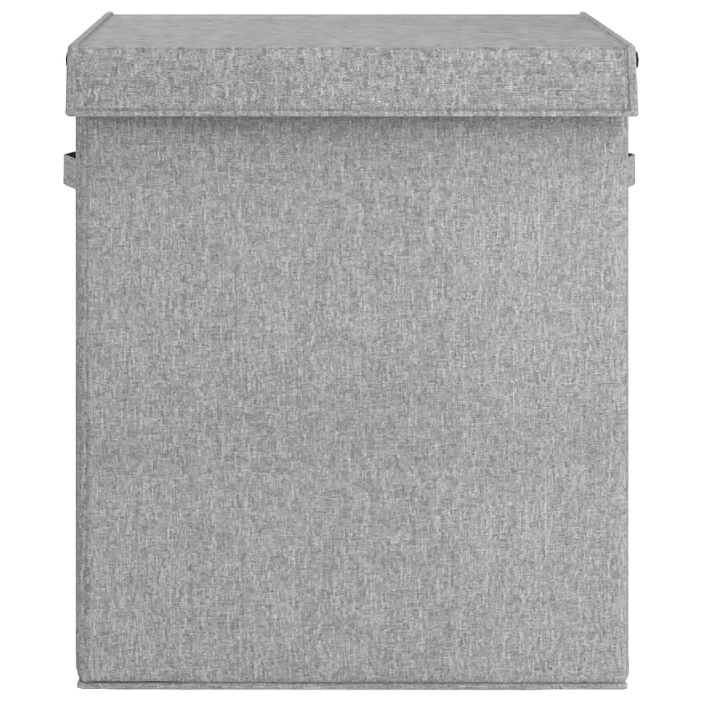 Foldable laundry basket, grey, 51x34.5x59cm, fabric