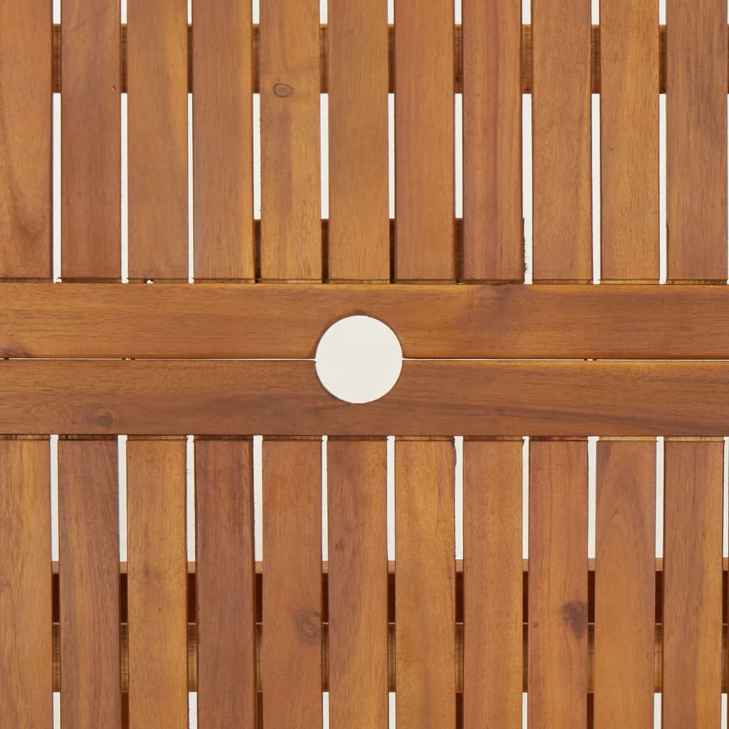 Saliekams dārza galds, 90x90x75cm, masīvs akācijas koks