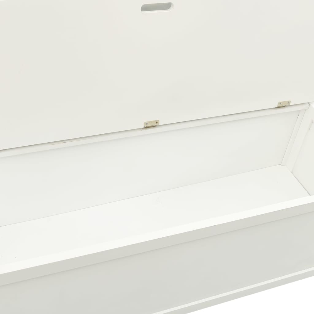 Suoliukas, baltos spalvos, 107x45x75,5cm, eglės masyvas