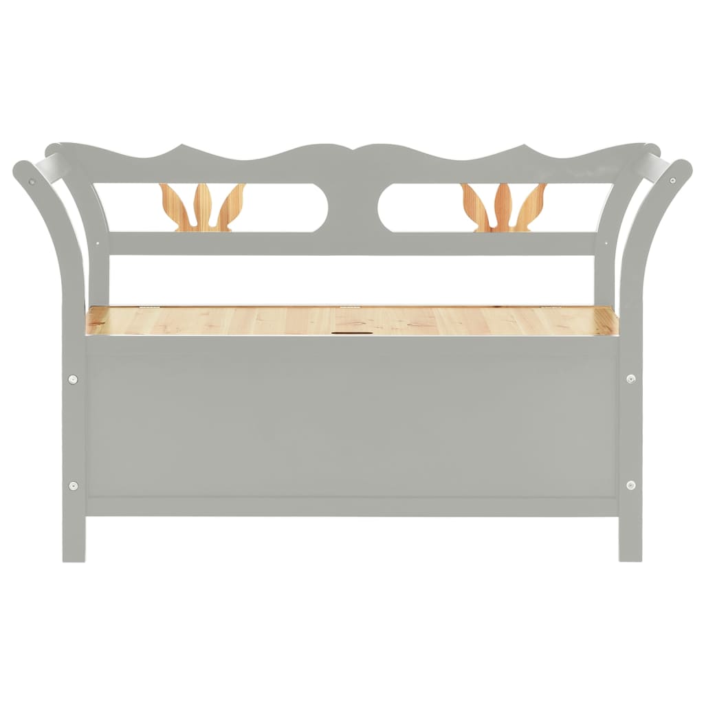 Bench, grey, 107x45x75.5cm, solid spruce
