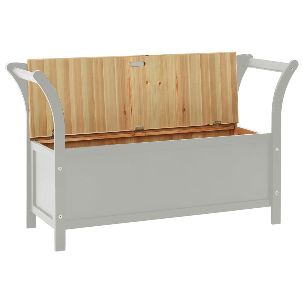 Bench, grey, 107x45x75.5cm, solid spruce