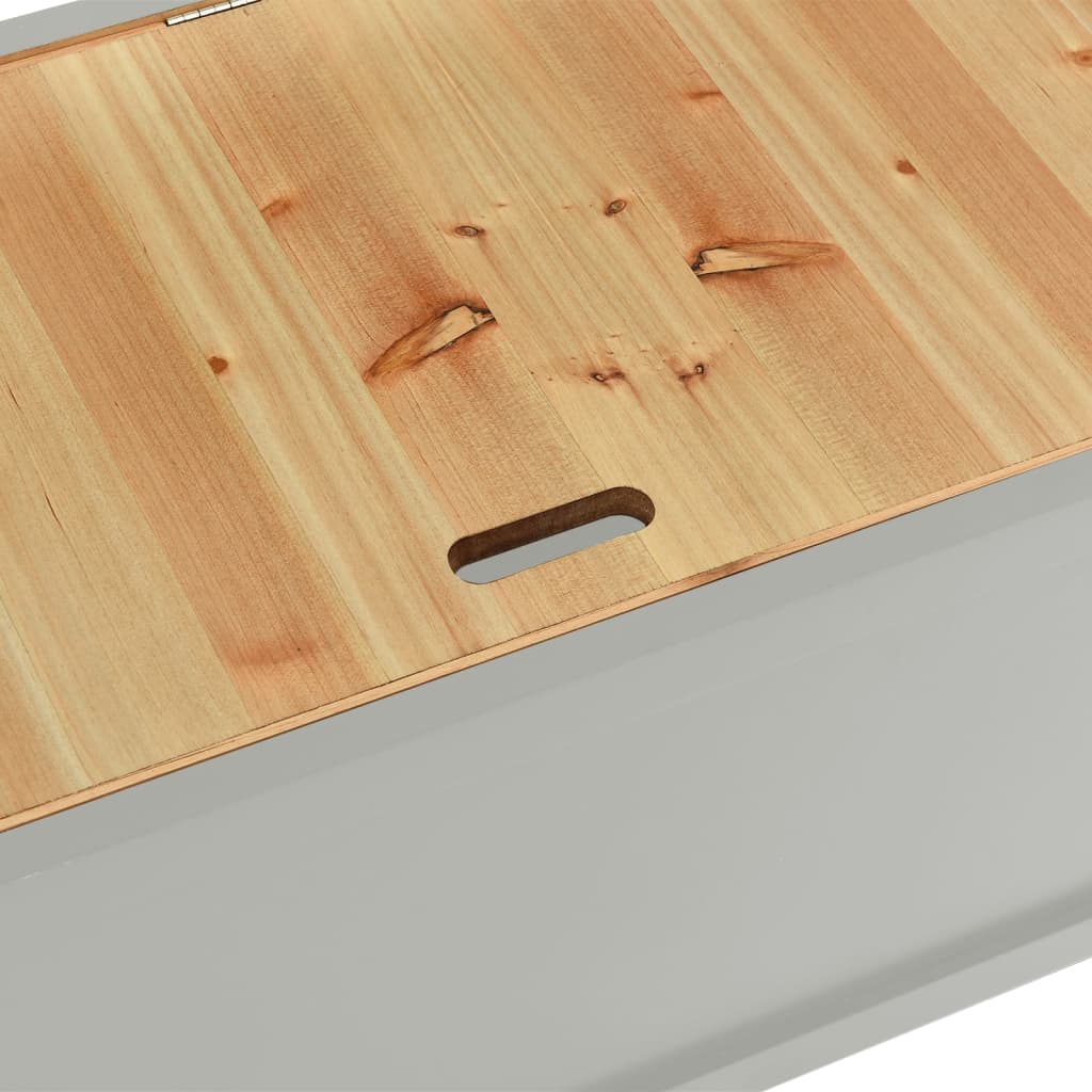 Bench, grey, 107x45x75.5cm, solid spruce