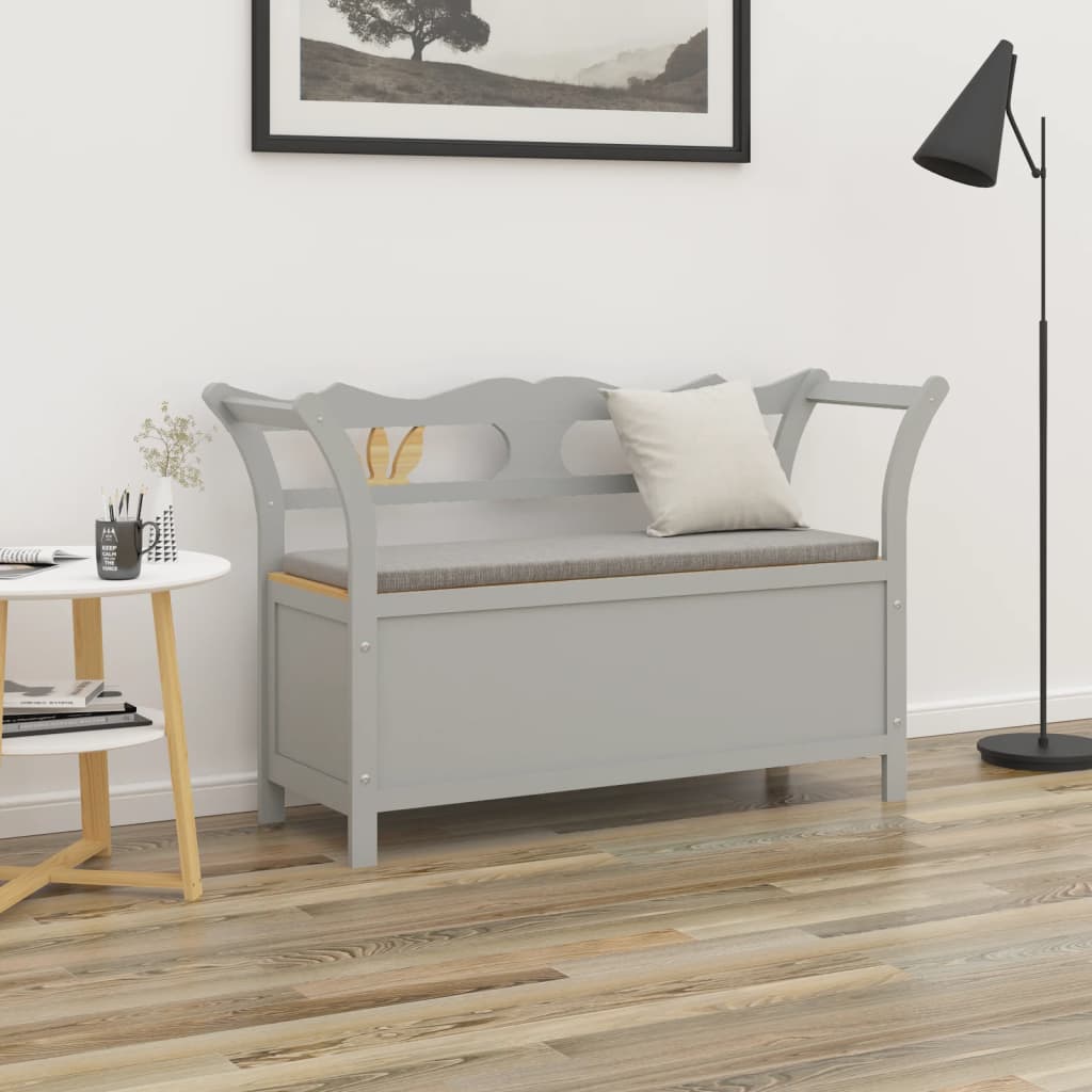 Bench, grey, 107x45x75.5cm, solid spruce