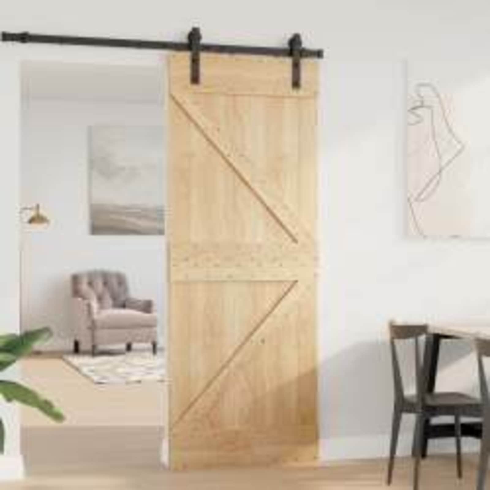 Duris NARVIK Natūrali 80 x 210 cm Kietos pušies medžio durys