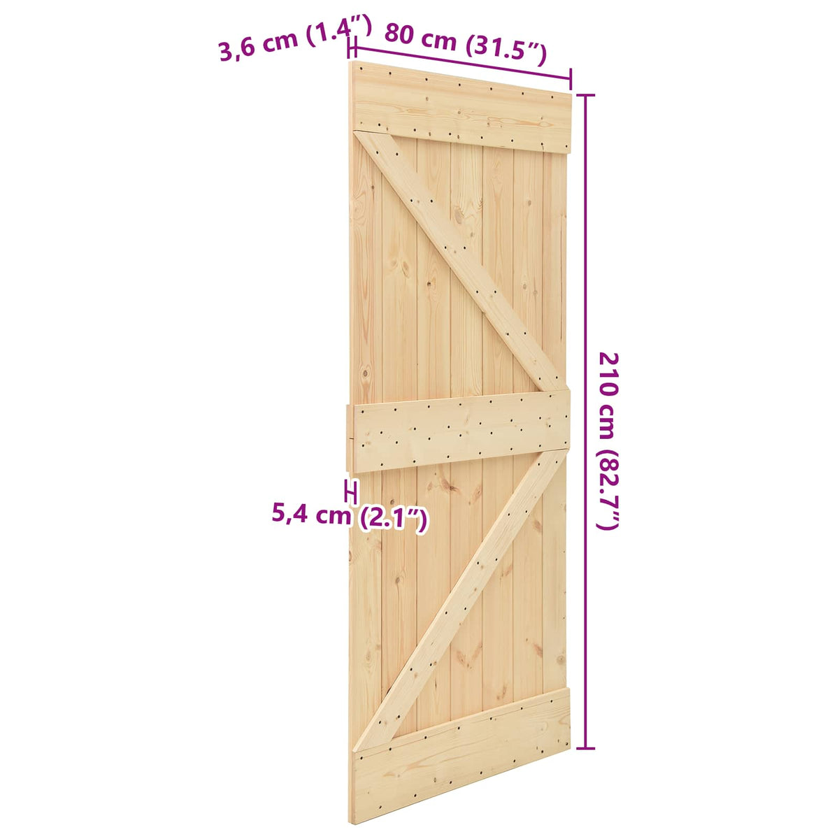 Duris NARVIK 80 x 210 cm Natūrali