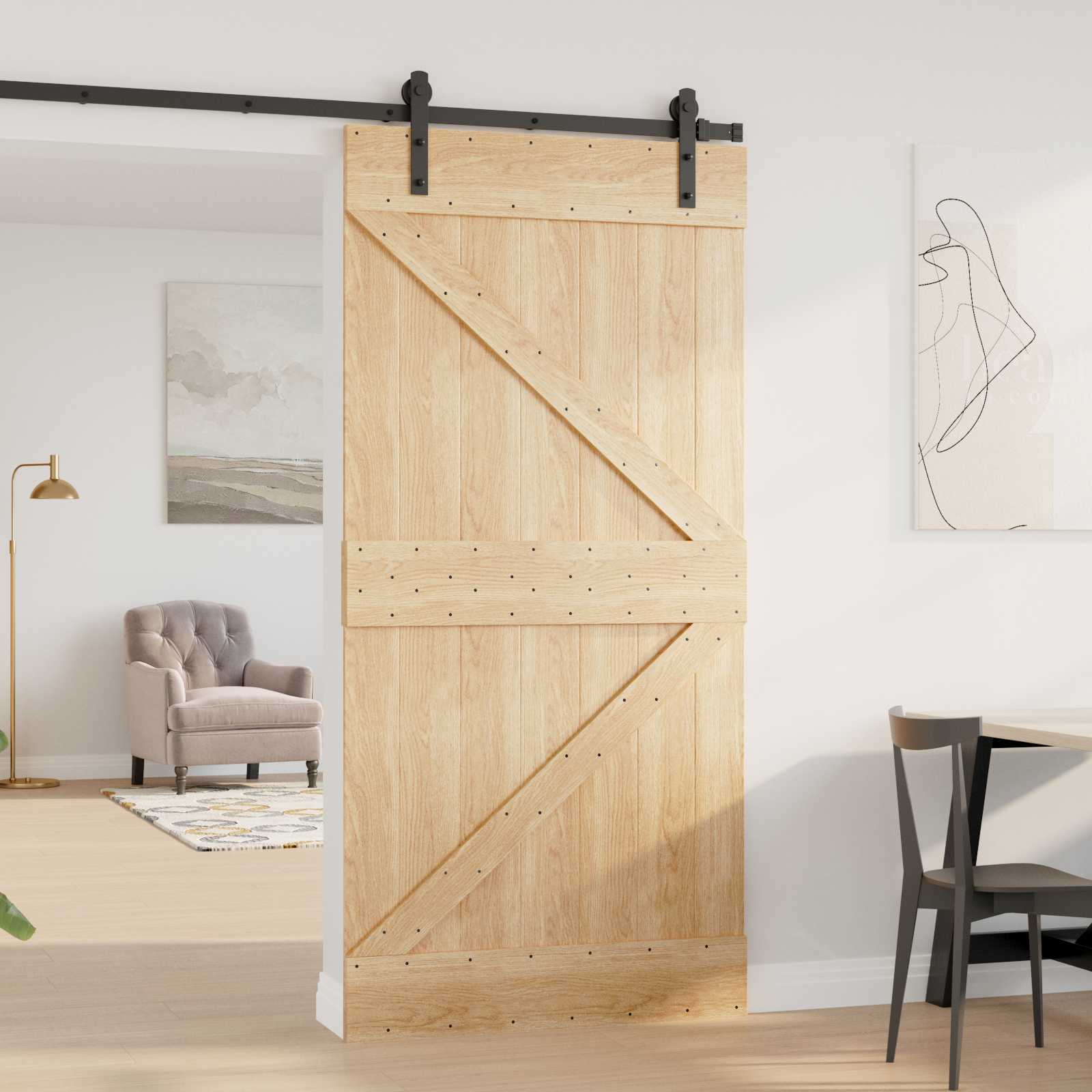 Door NARVIK Natural 100 x 210 cm Solid pine wood door
