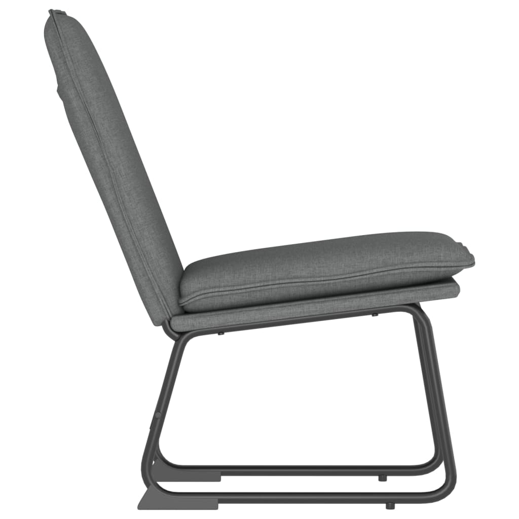 Lounge chair, dark grey, 52x75x76cm, fabric