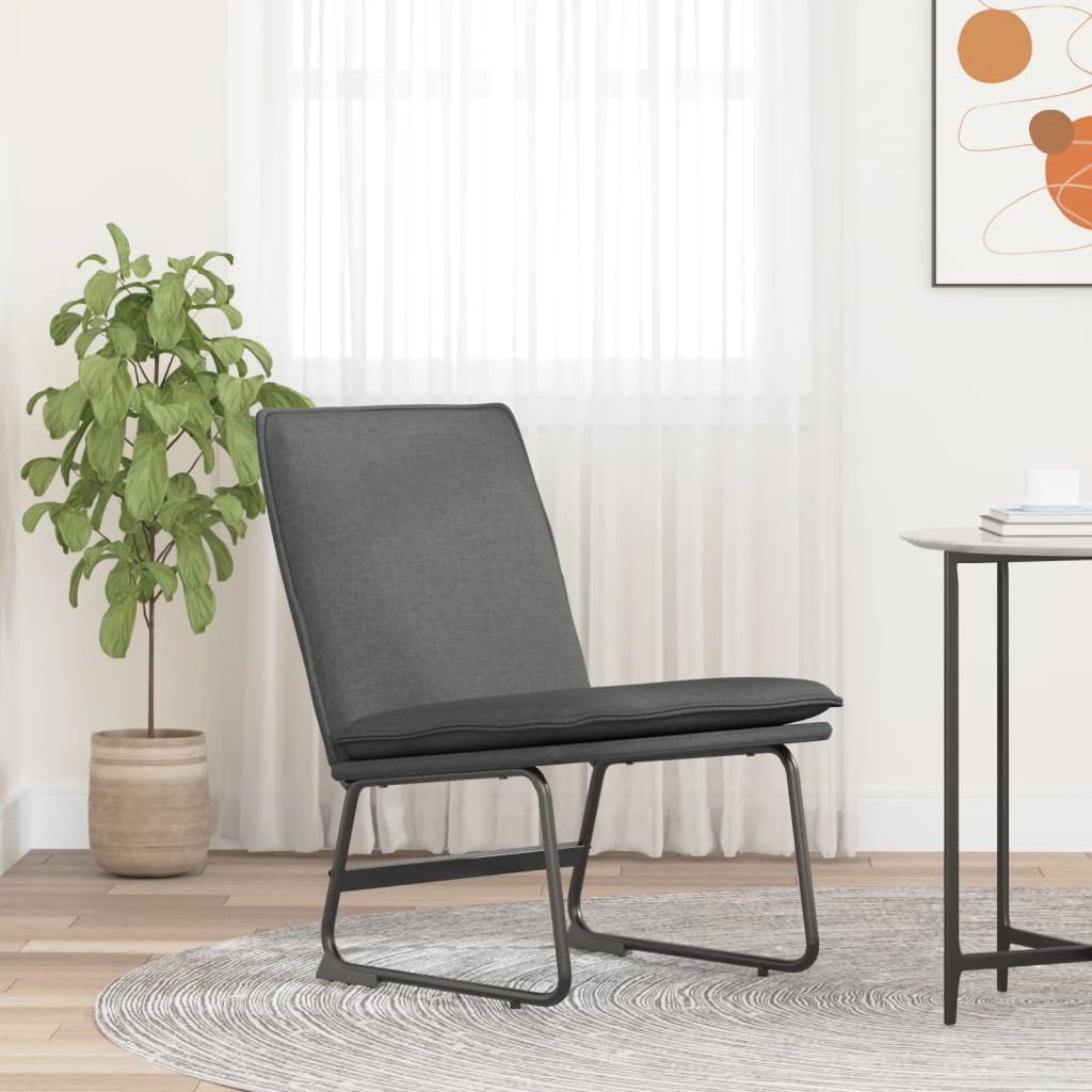 Lounge chair, dark grey, 52x75x76cm, fabric