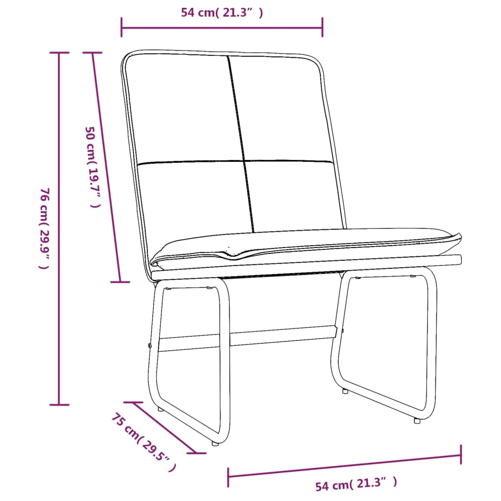 Relax chair, black, 54x75x76cm, artificial leather