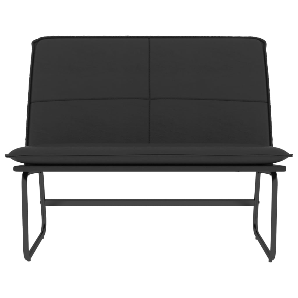 Sols, melns, 100x75x76cm, mākslīgā āda