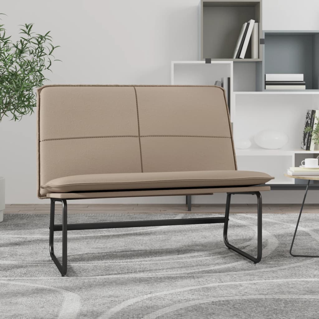 Bench, cappuccino color, 100x75x76cm, artificial leather