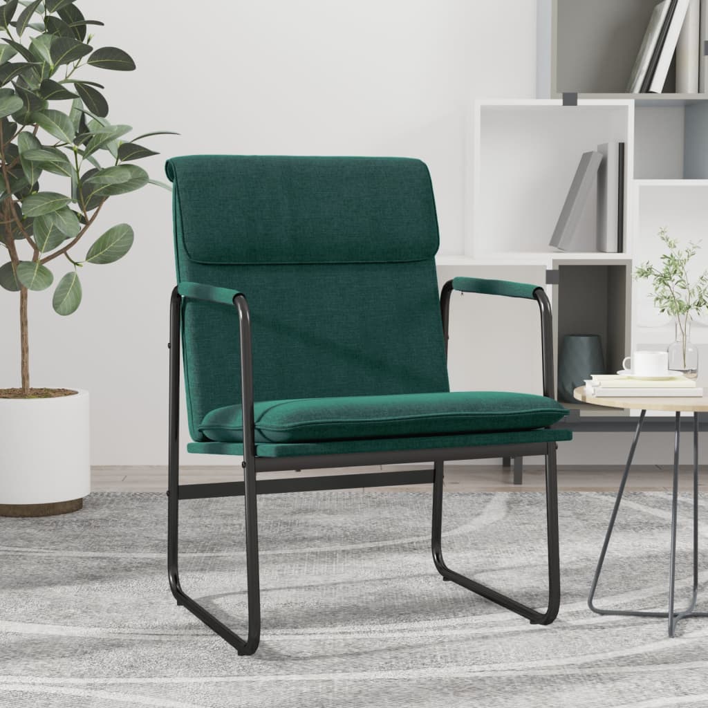 Recliner, dark green, 55x64x80cm, fabric