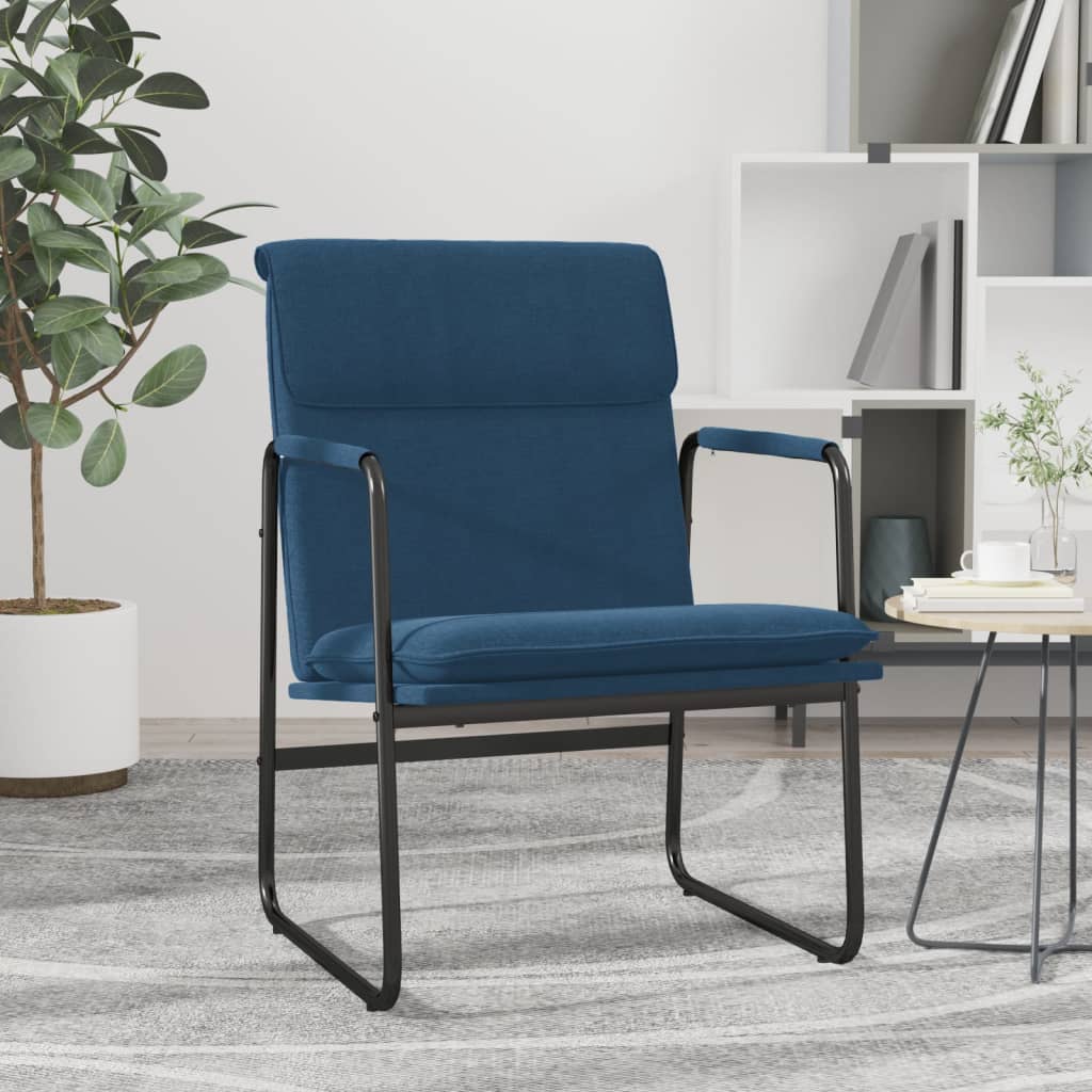 Recliner, blue, 55x64x80cm, fabric