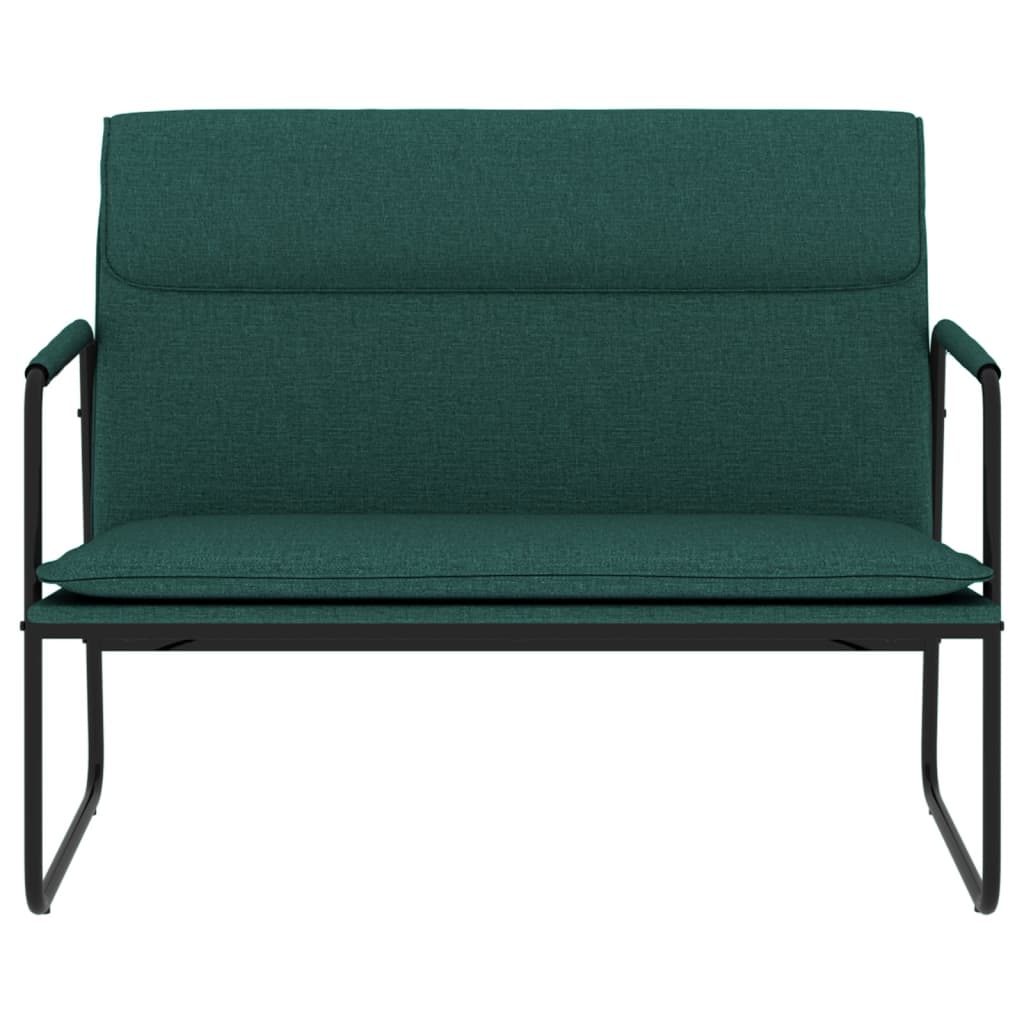 Bench, dark green, 100x64x80cm, fabric