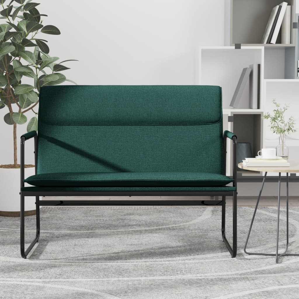 Bench, dark green, 100x64x80cm, fabric