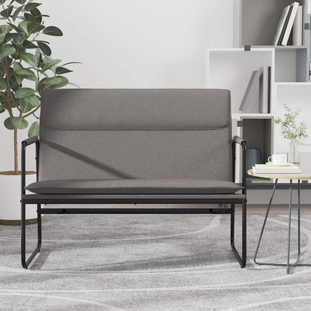 Bench, taupe, 100x64x80cm, fabric