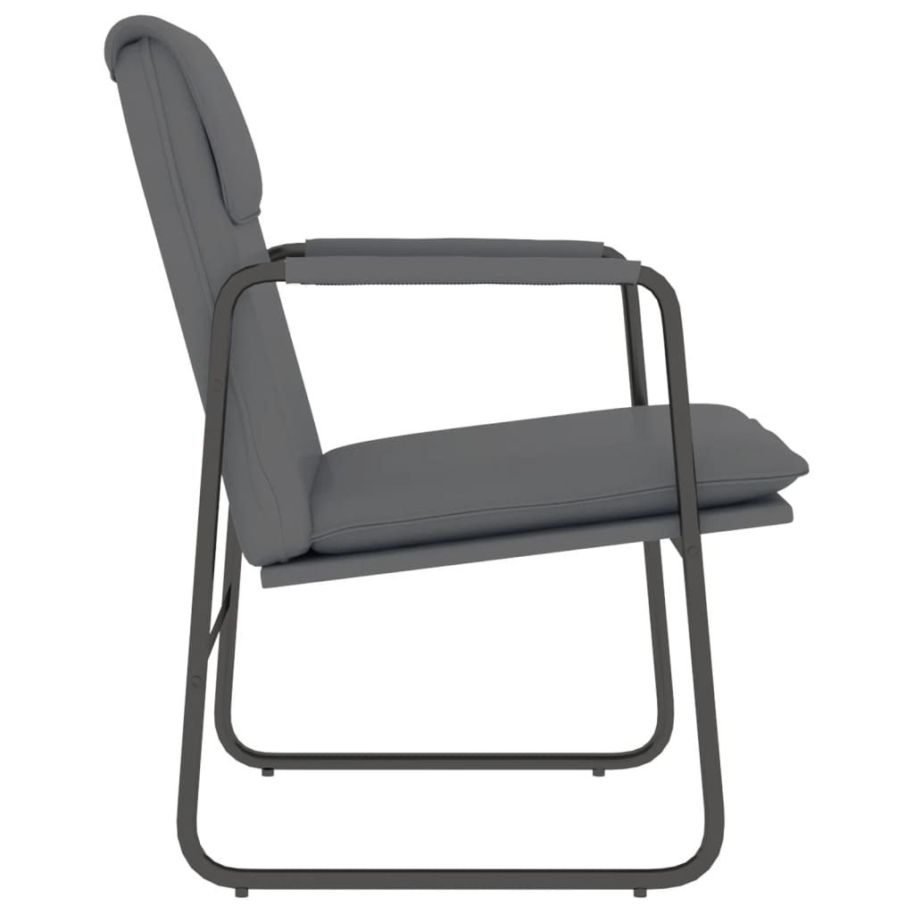 Recliner, grey, 55x64x80cm, artificial leather