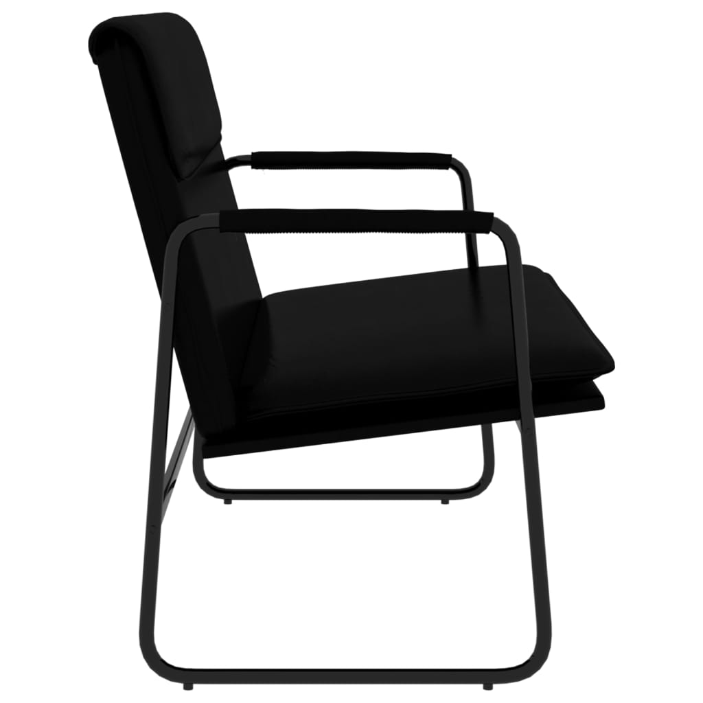 Bench, black, 100x64x80cm, artificial leather