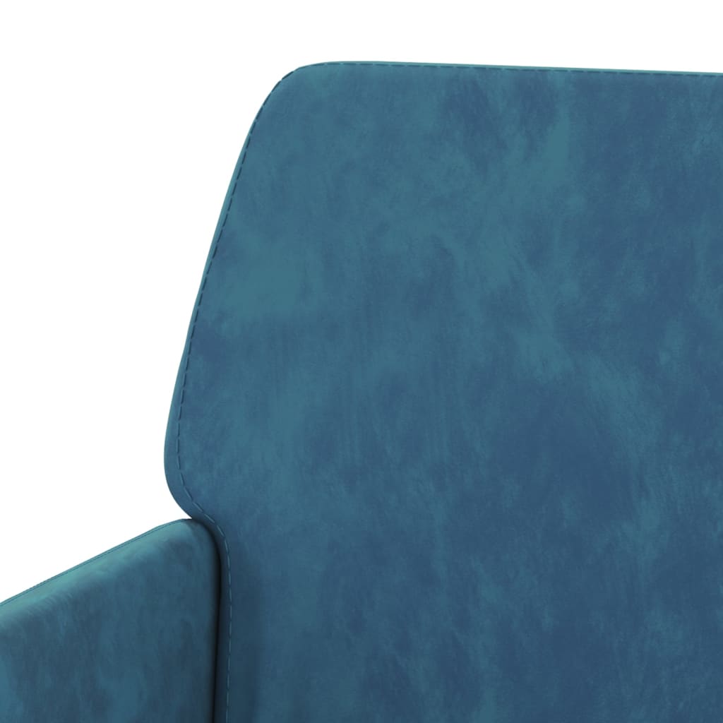 Armchair, blue, 62x79x79cm, velvet