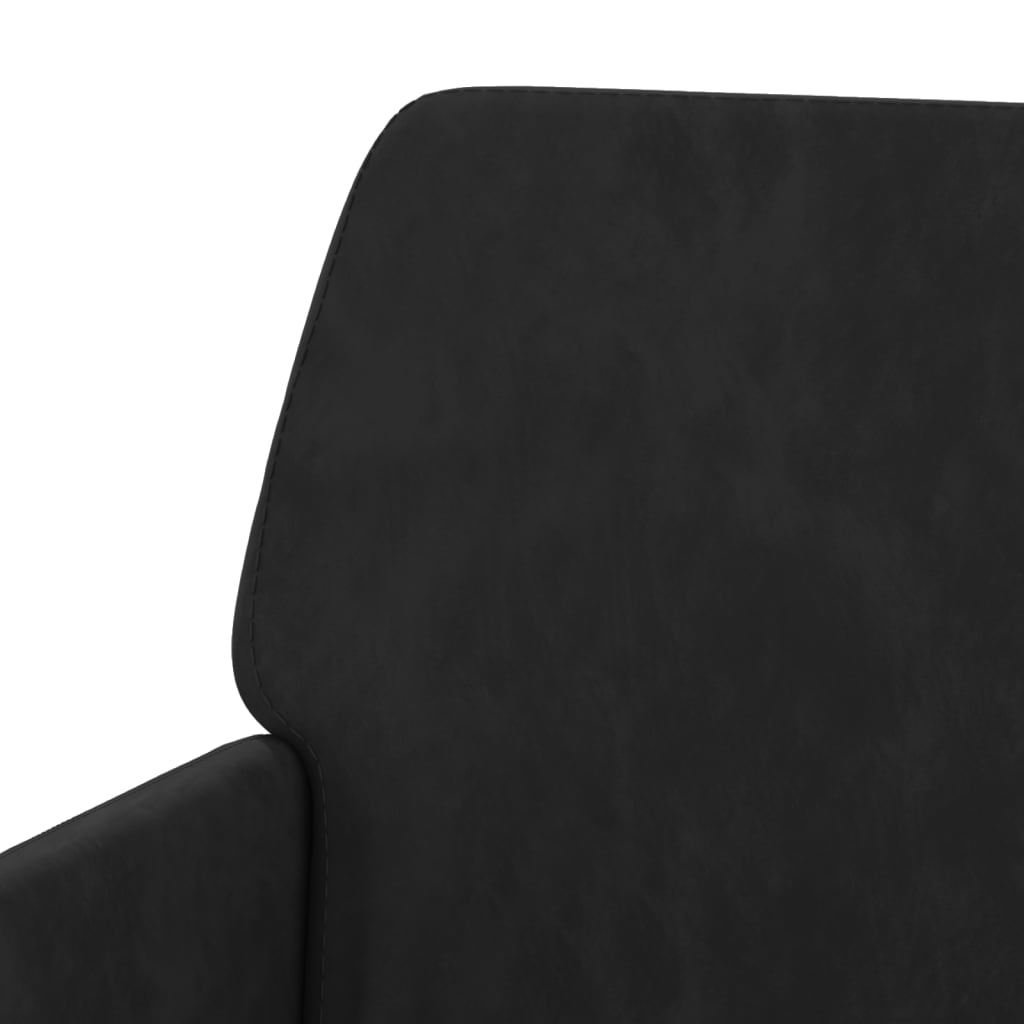 Bench, black, 108x79x79cm, velvet