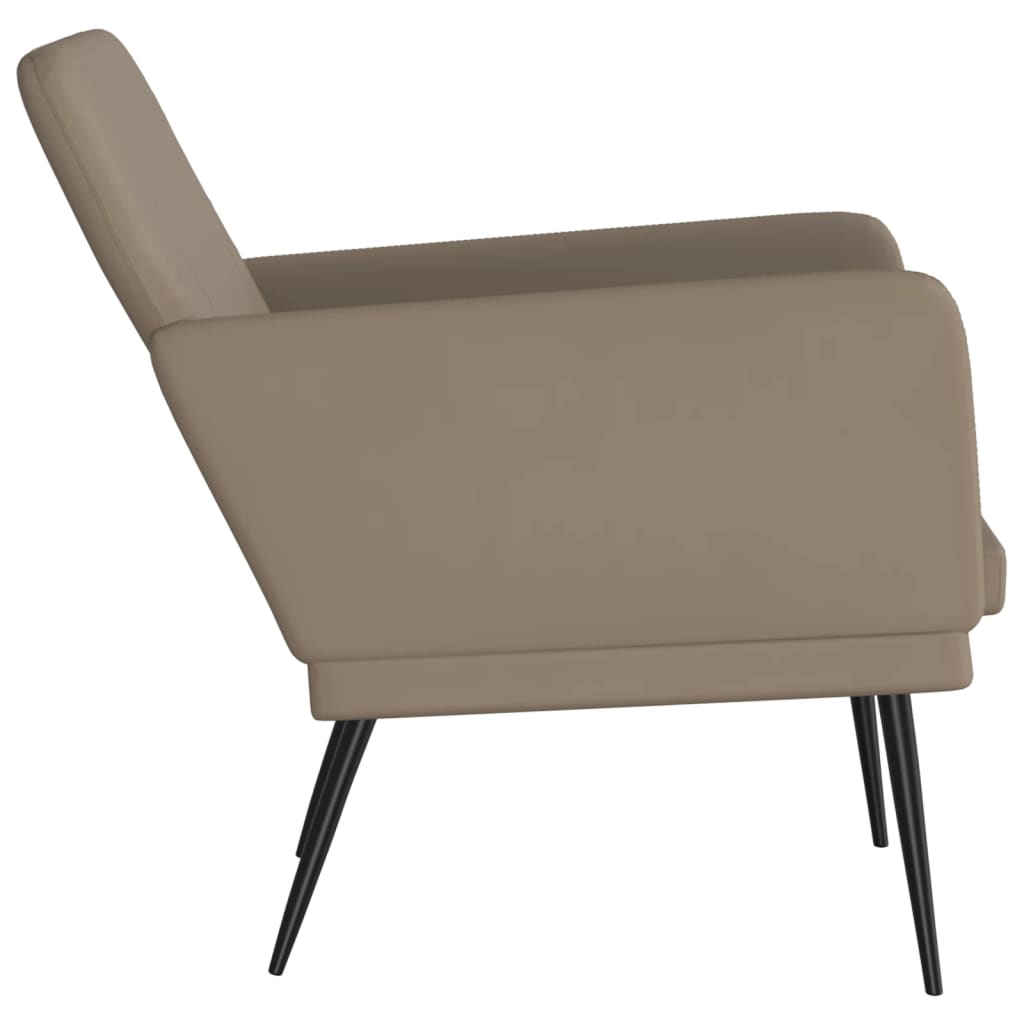 Armchair, cappuccino, 61x78x80cm, artificial leather