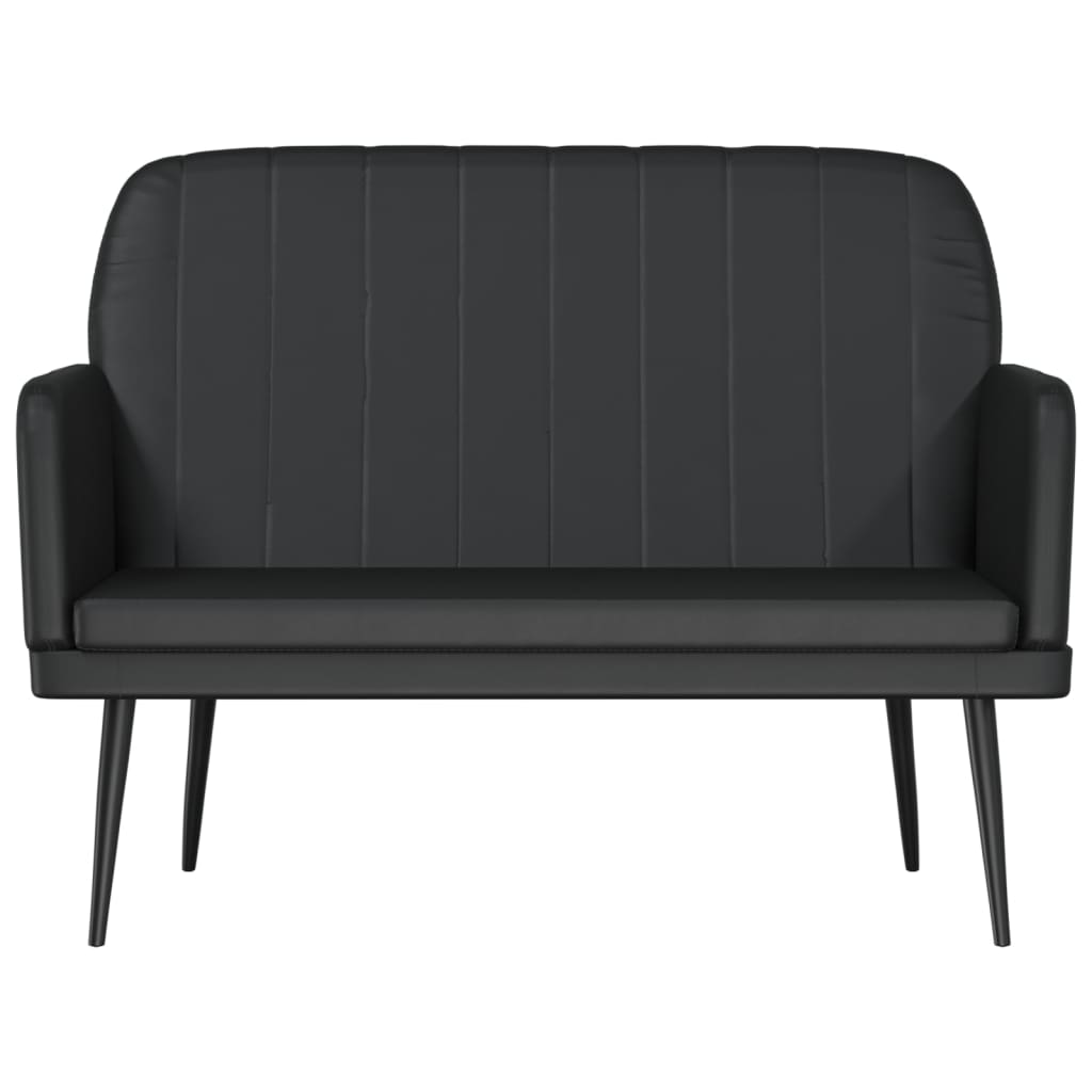 Bench, black, 107x80x81cm, artificial leather