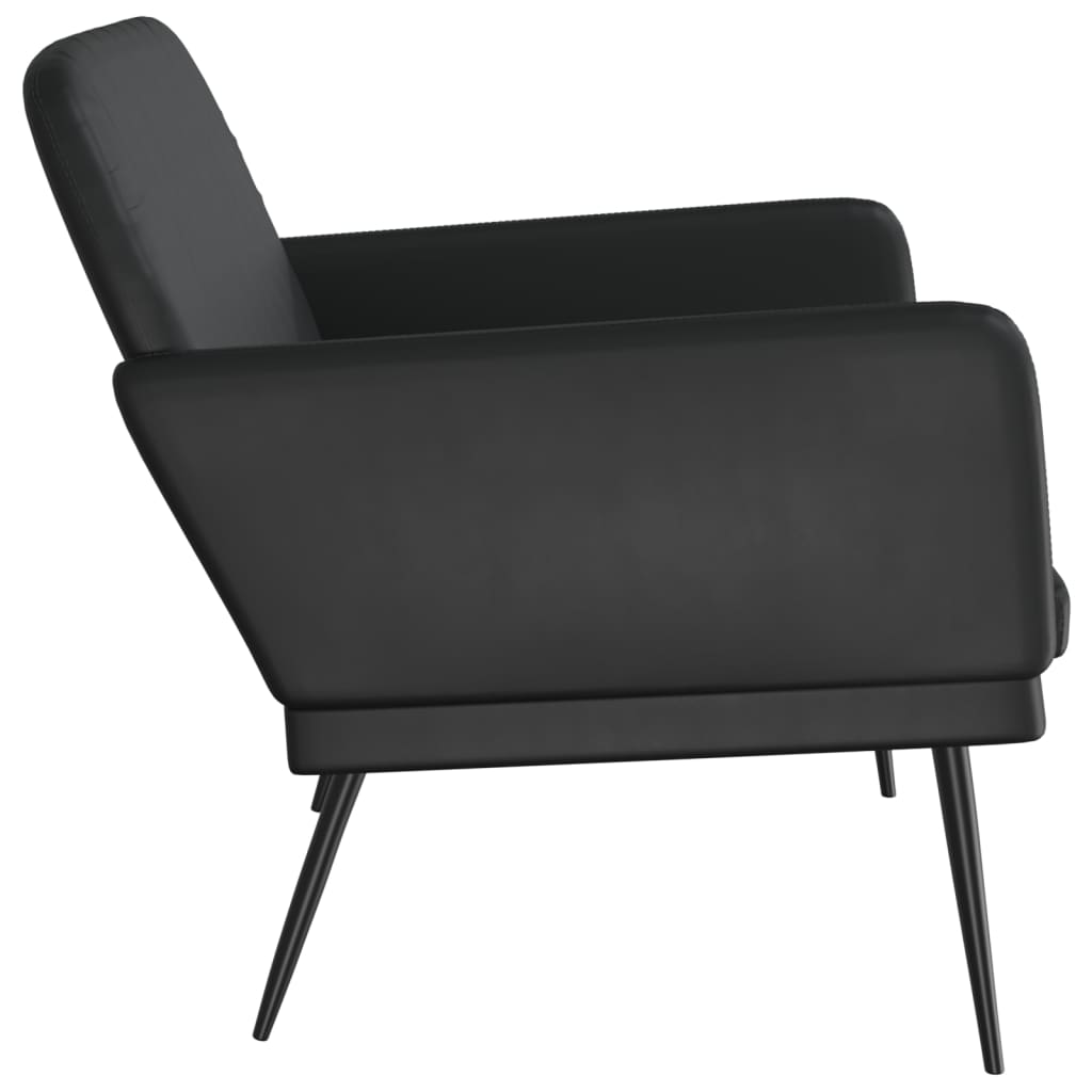 Bench, black, 107x80x81cm, artificial leather