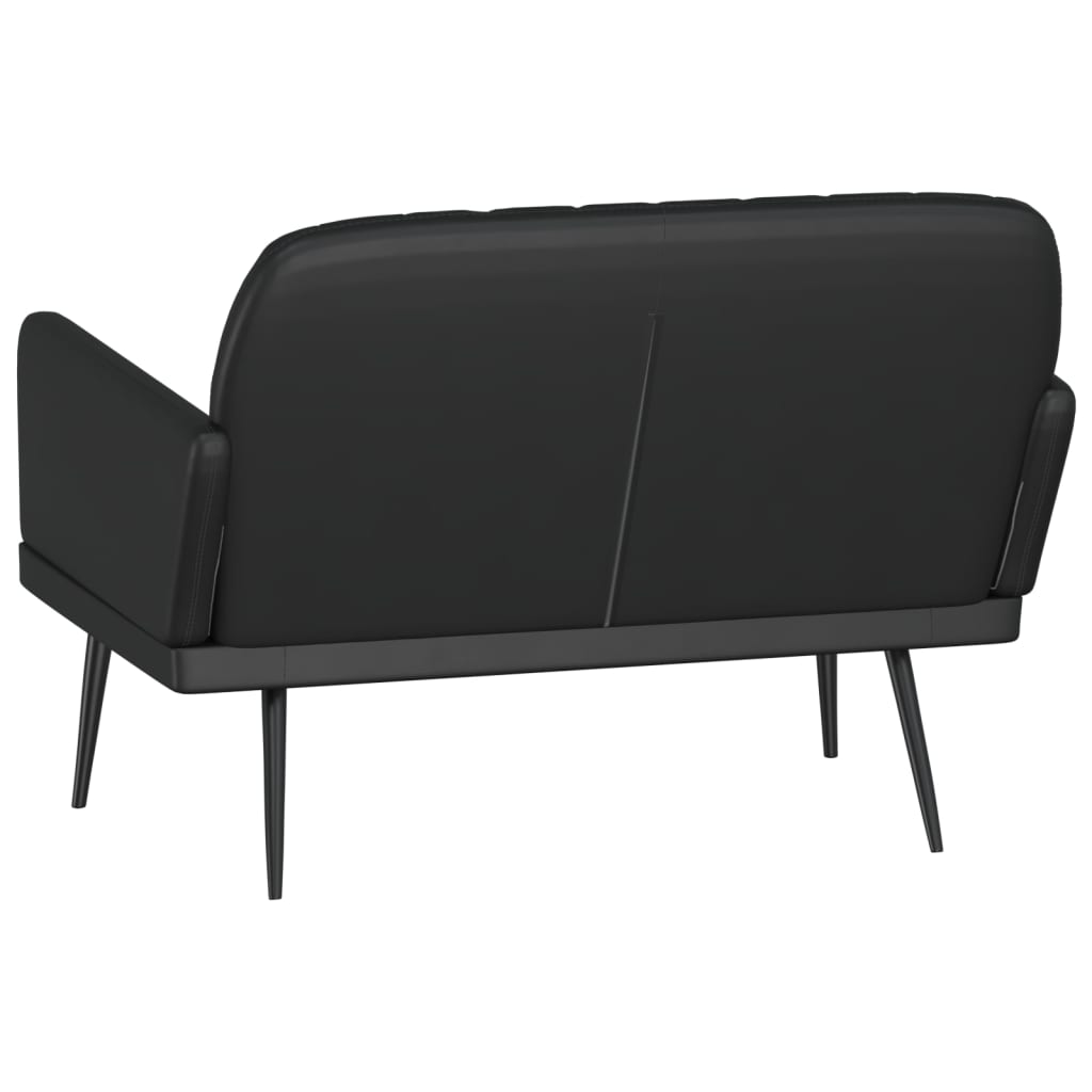 Bench, black, 107x80x81cm, artificial leather