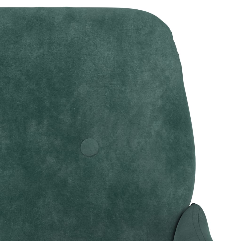Bench, dark green, 108x79x79cm, velvet