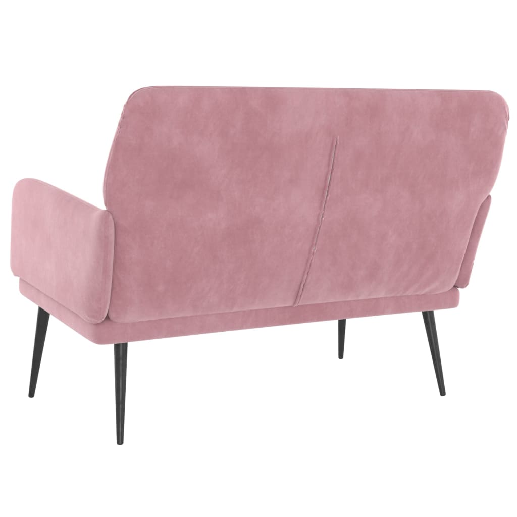 Bench, pink, 108x79x79cm, velvet