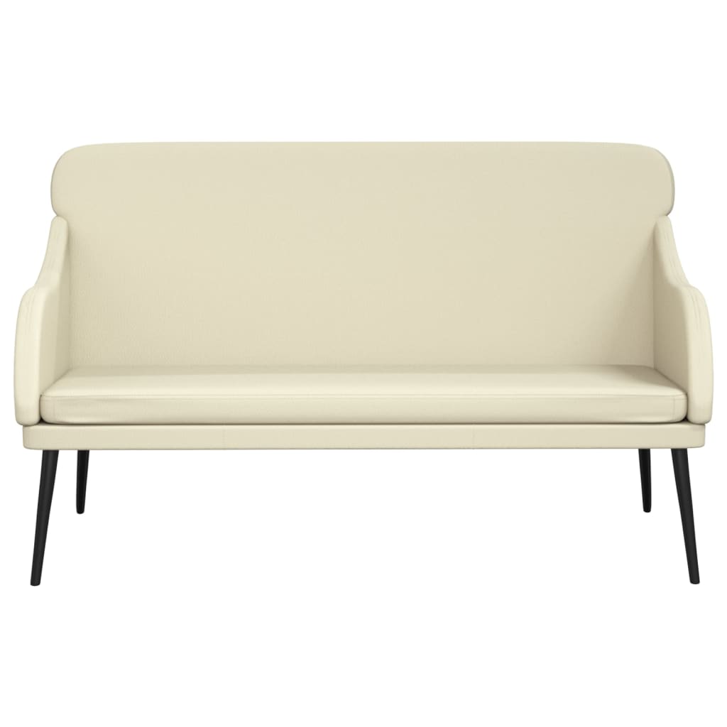 Bench, cream, 110x76x80cm, faux leather