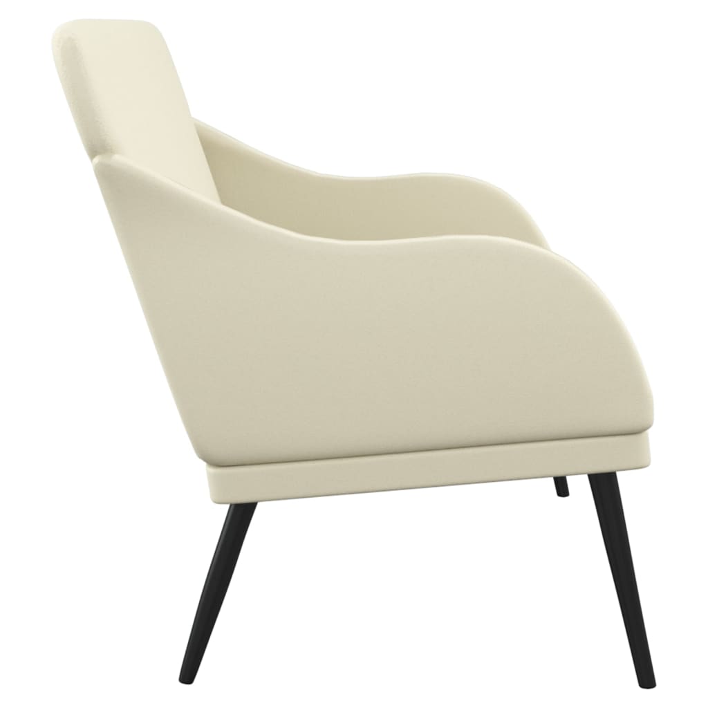 Bench, cream, 110x76x80cm, faux leather