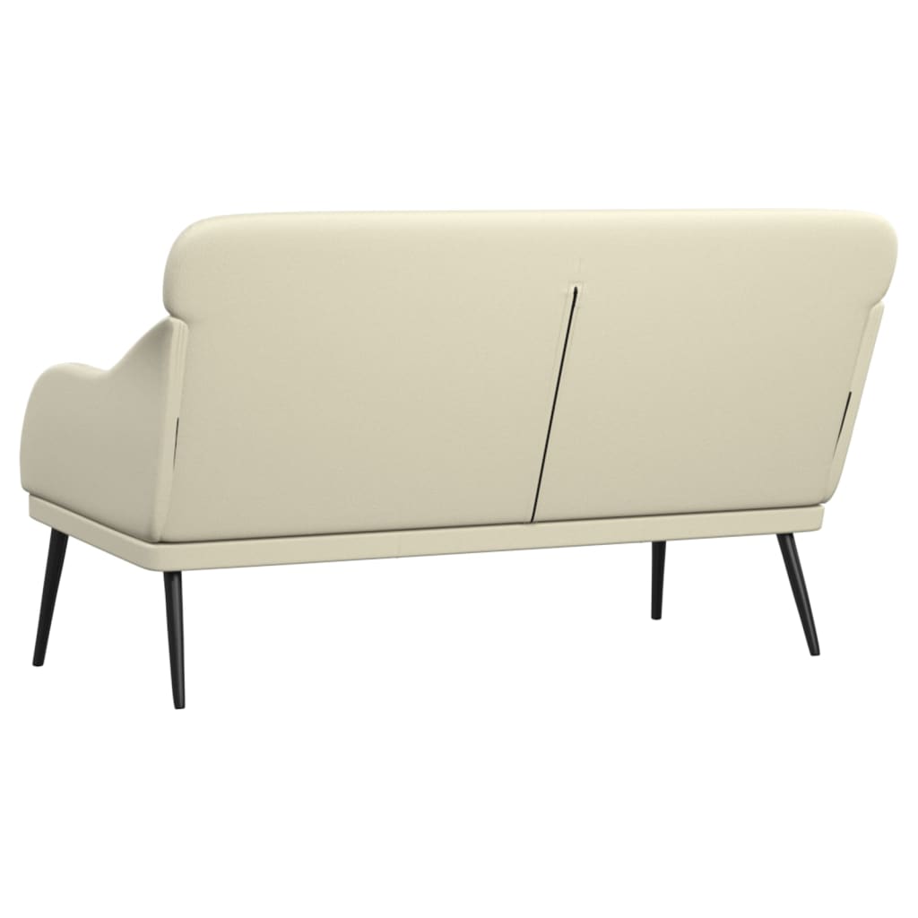 Bench, cream, 110x76x80cm, faux leather