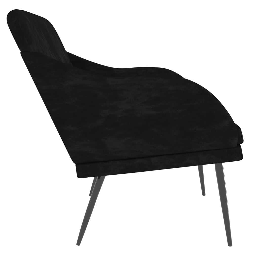 Sols, melns, 110x76x80cm, samts