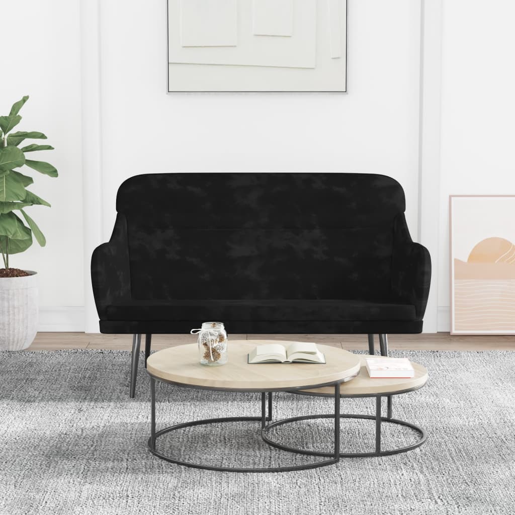 Sols, melns, 110x76x80cm, samts