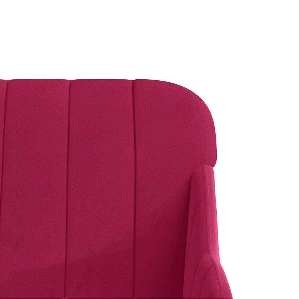 Bench, red wine color, 110x76x80cm, velvet