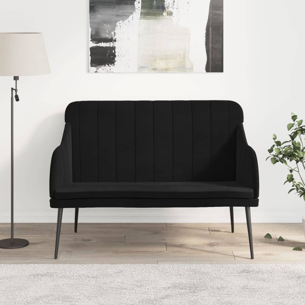 Sols, melns, 110x76x80cm, samts