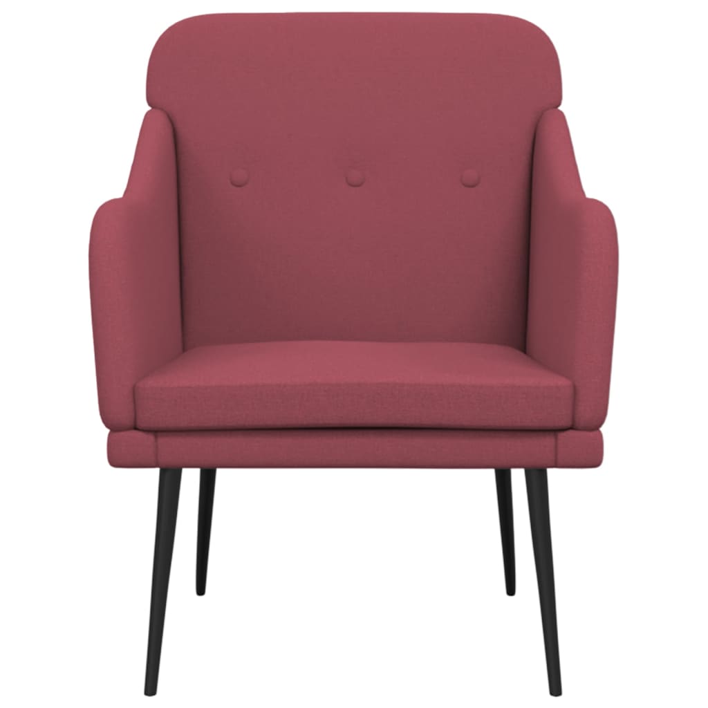 Armchair, burgundy, 63x76x80cm, fabric
