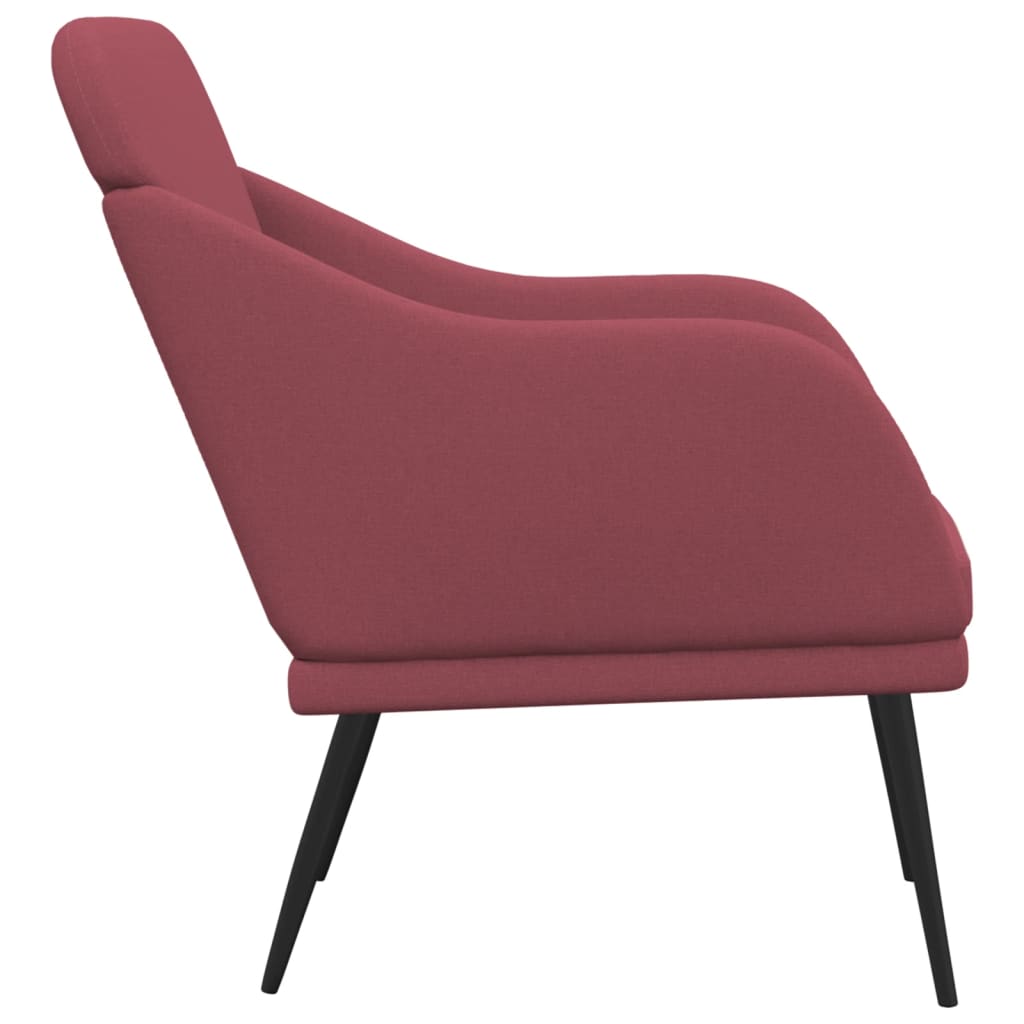 Armchair, burgundy, 63x76x80cm, fabric