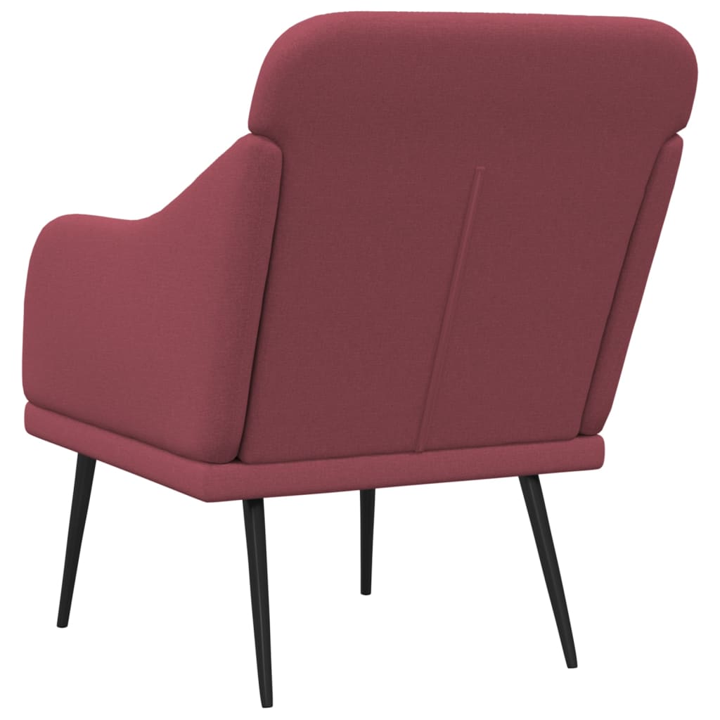 Armchair, burgundy, 63x76x80cm, fabric