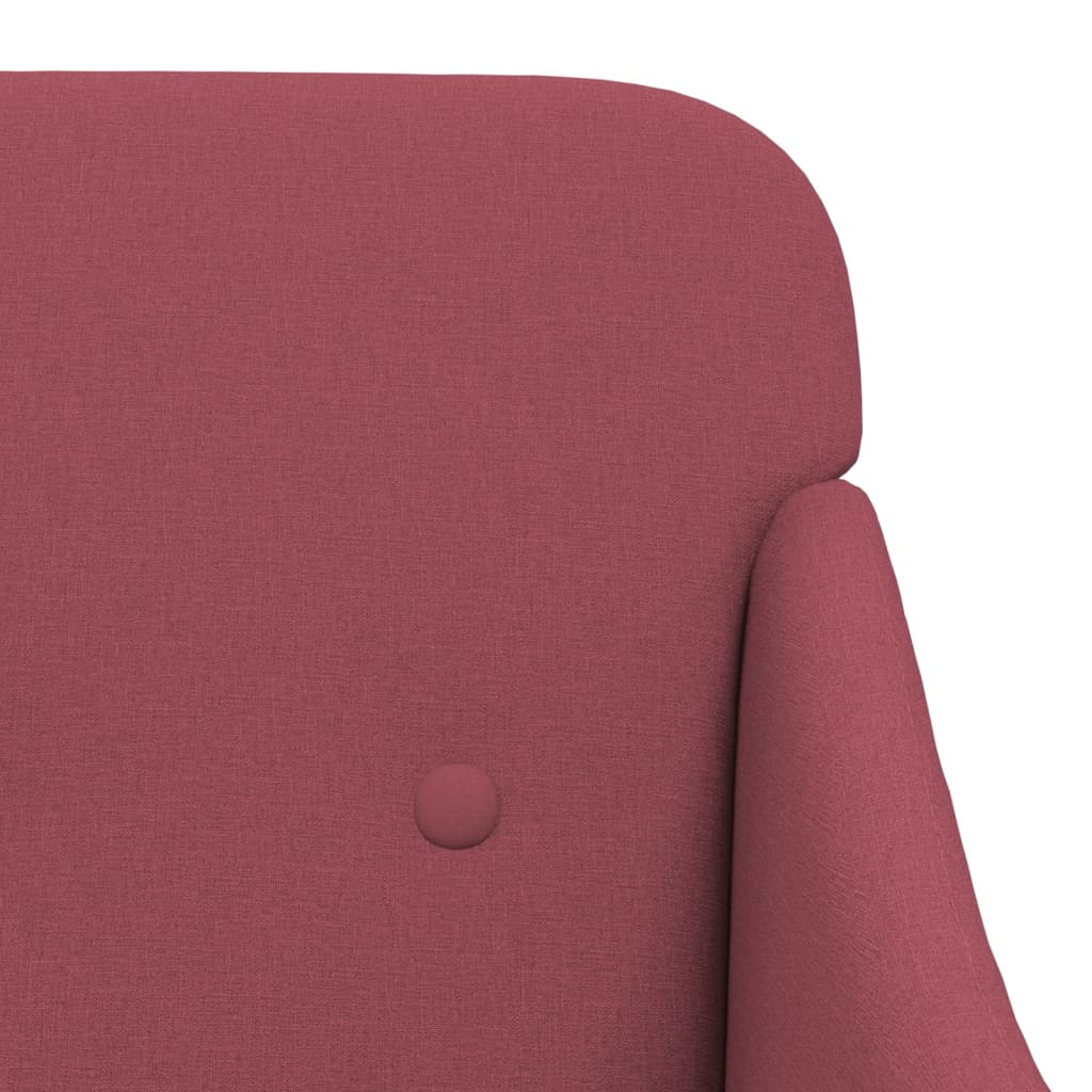 Armchair, burgundy, 63x76x80cm, fabric