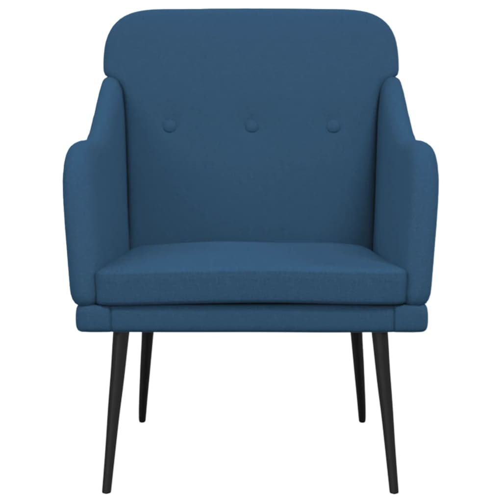 Armchair, blue, 63x76x80cm, fabric