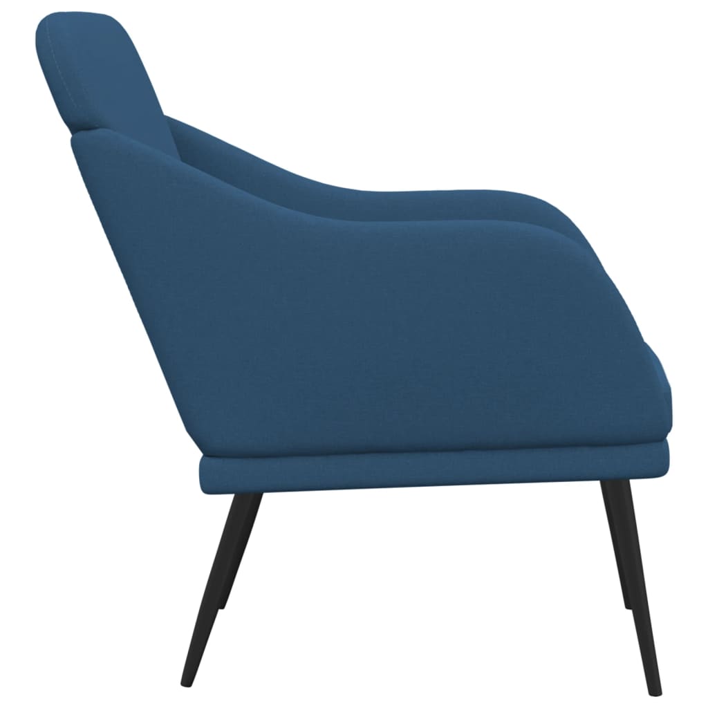 Armchair, blue, 63x76x80cm, fabric