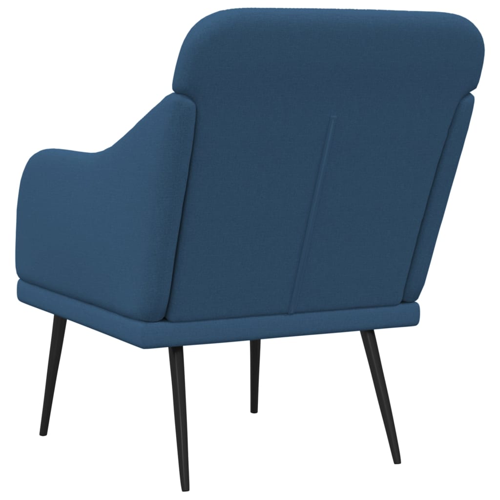 Armchair, blue, 63x76x80cm, fabric