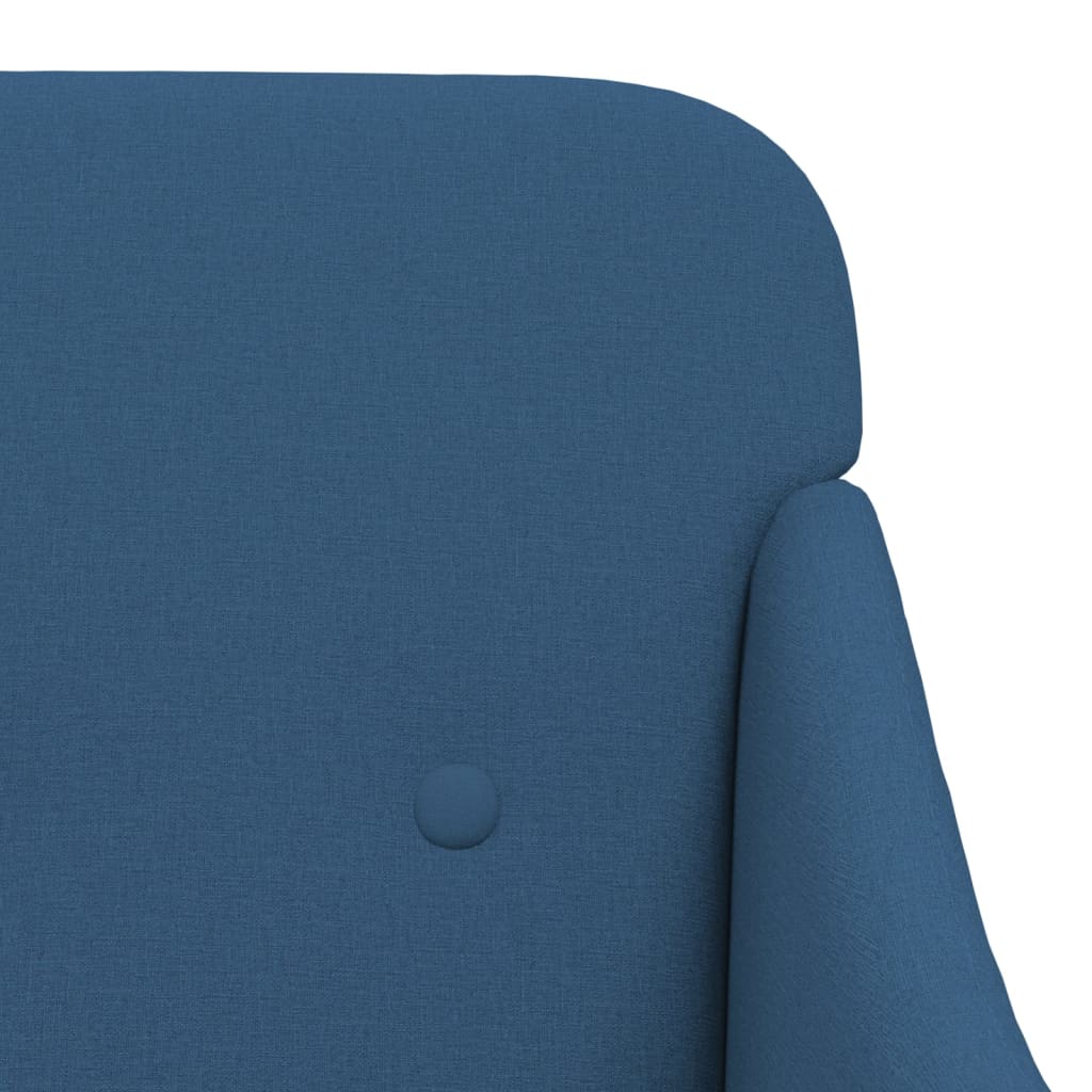 Armchair, blue, 63x76x80cm, fabric