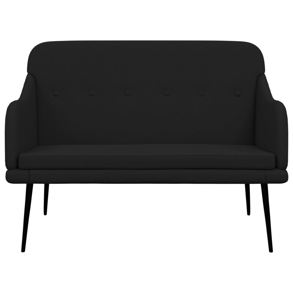 Bench, black, 110x76x80cm, fabric