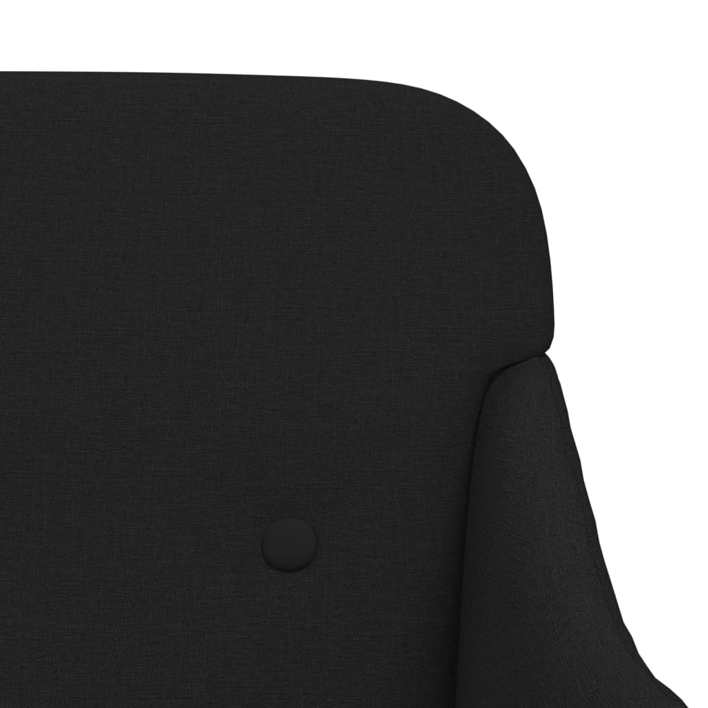 Bench, black, 110x76x80cm, fabric