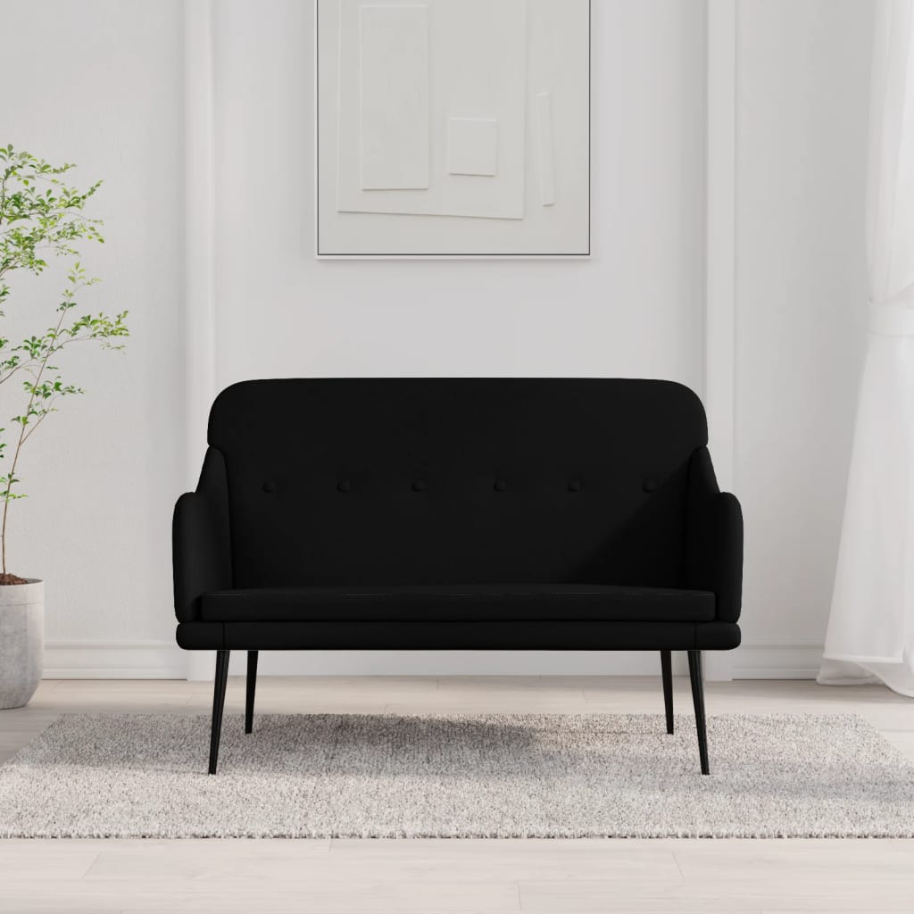 Bench, black, 110x76x80cm, fabric