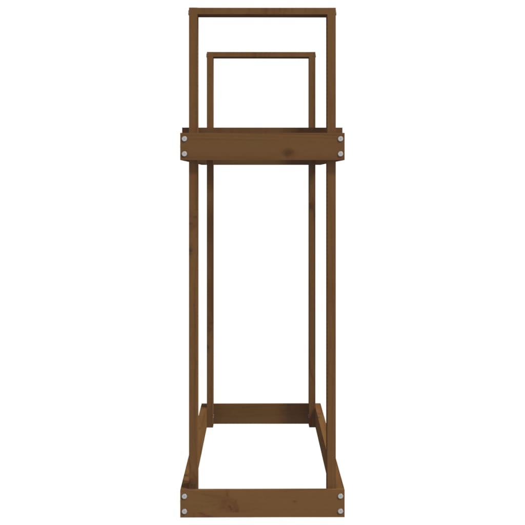 Log holder, honey brown, 110x35x108.5cm, solid pine